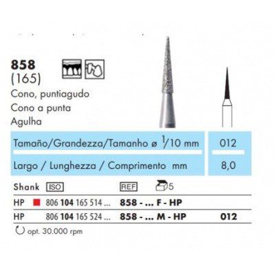 Fresa de Diamante NTI Cono Agudo HP